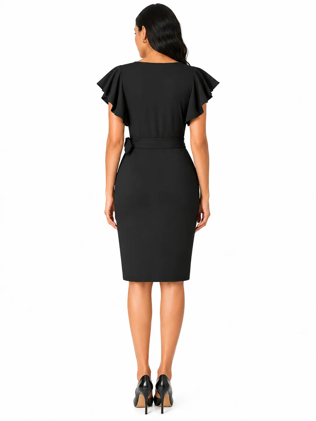 Women's V Neck Wrap  Party Dresses