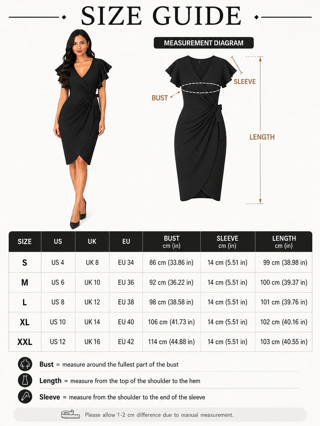 Women's V Neck Wrap  Party Dresses
